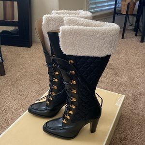 Michael Kors | NWT Quilted Leather Lace Up Boots